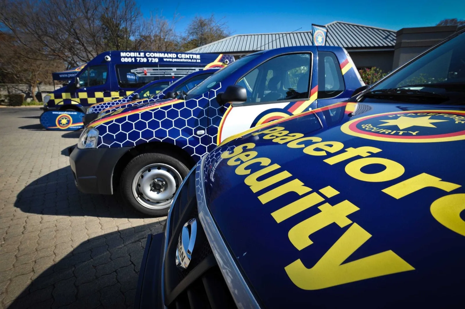 Peaceforce armed security officers protecting a client site